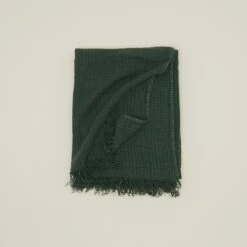 Simple Linen Throw - Pine