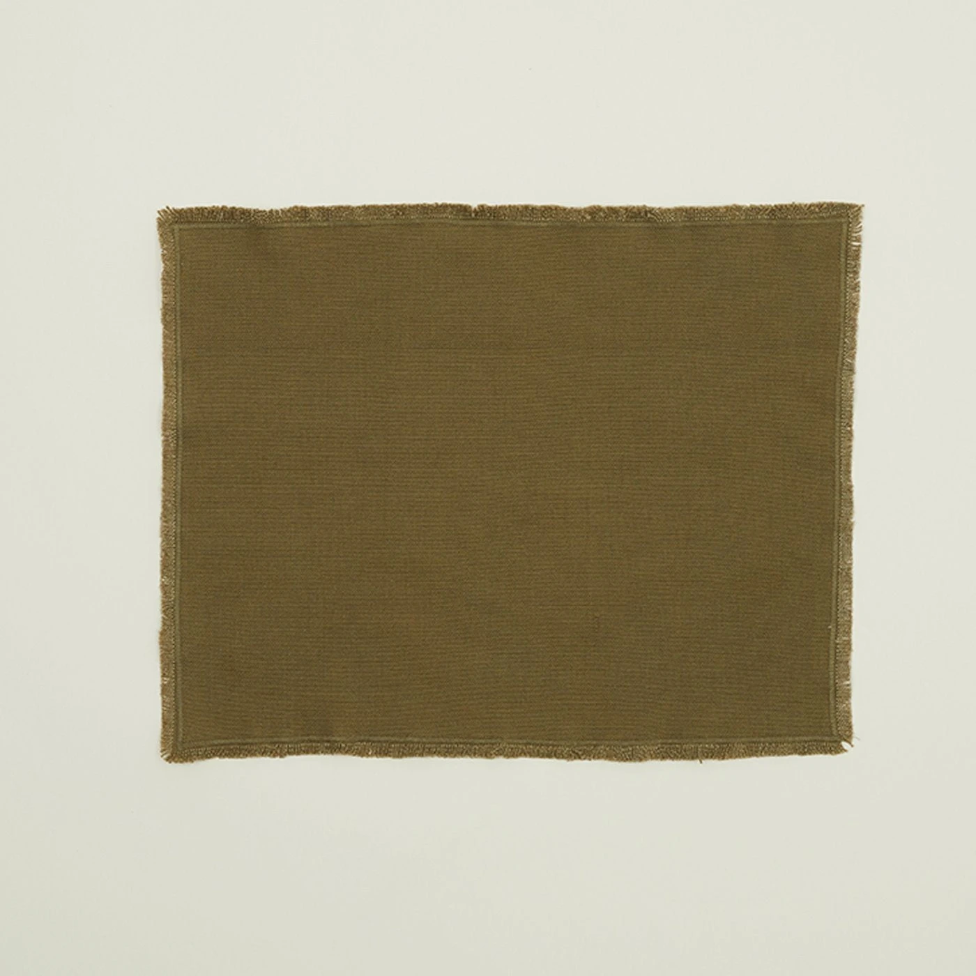 Essential Cotton Placemats, Set Of 4 - Olive 1 Essential Cotton Placemats, Set Of 4 - Olive