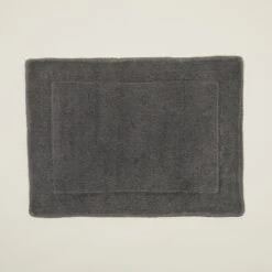 Simple Terry Bath Mat - Dark Grey