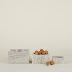 Modernist Marble Bowl - Light Grey