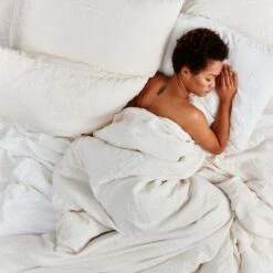 Simple Linen Pillowcases, Set Of 2 - Ivory -Home Furnishing Store 20180102 HA SS18 PRODUCT SOFT HNY 328