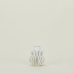 Bloomingville Pleated Stoneware Vase