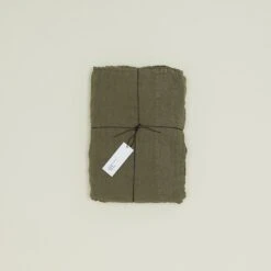 Simple Linen Flat Sheet - Olive