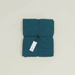 Simple Waffle Shower Curtain - Peacock