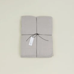 Simple Linen Quilt - Light Grey