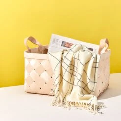 Birch + Leather Basket -Home Furnishing Store 2022 MAY COLOR STORY16752