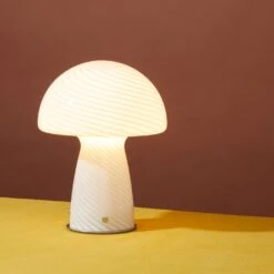 Glass Tall Mushroom Lamp - White -Home Furnishing Store 2023 Q3 RETAIL REFRESH1528
