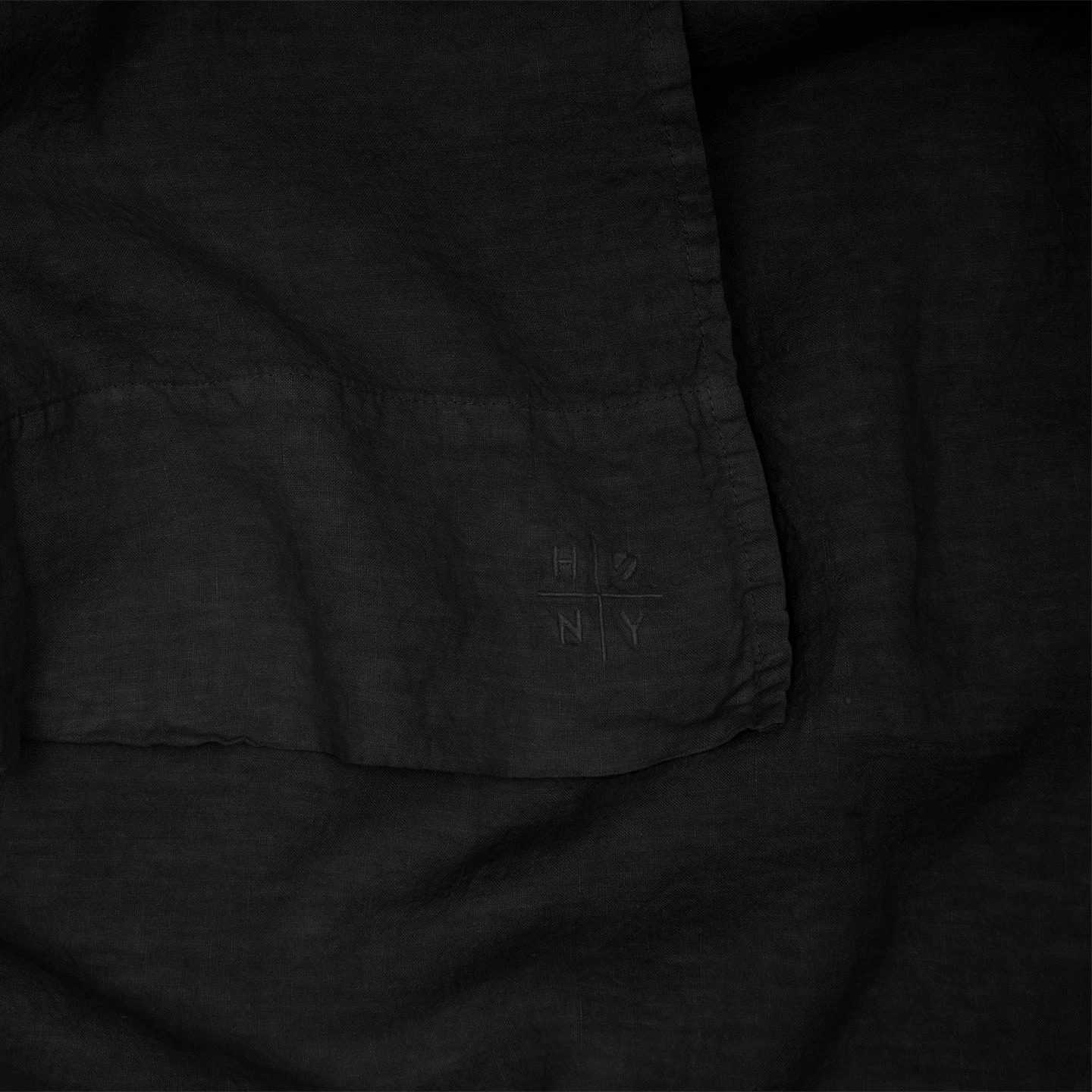 Simple Linen Flat Sheet - Black 2 Simple Linen Flat Sheet - Black - Image 2