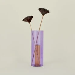 Reversible Glass Vase - Lilac/Peach -Home Furnishing Store BLD.100.30.002.620 b