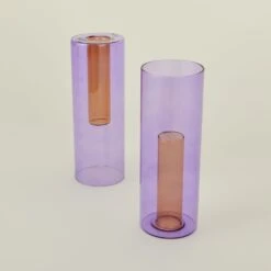 Reversible Glass Vase - Lilac/Peach -Home Furnishing Store BLD.100.30.002.620 detail