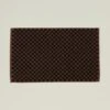 Roman Check Bath Mat - Brown