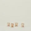 Turned Wood Egg Cup, Set Of 4
