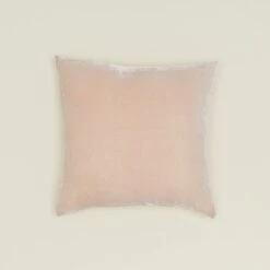 Reversible Velvet + Linen Pillow - Blush