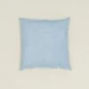 Reversible Velvet + Linen Pillow - Sky