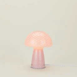 Glass Tall Mushroom Lamp - Pink -Home Furnishing Store FRE.200.50.004.095 c