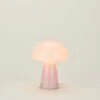 Glass Tall Mushroom Lamp - Pink