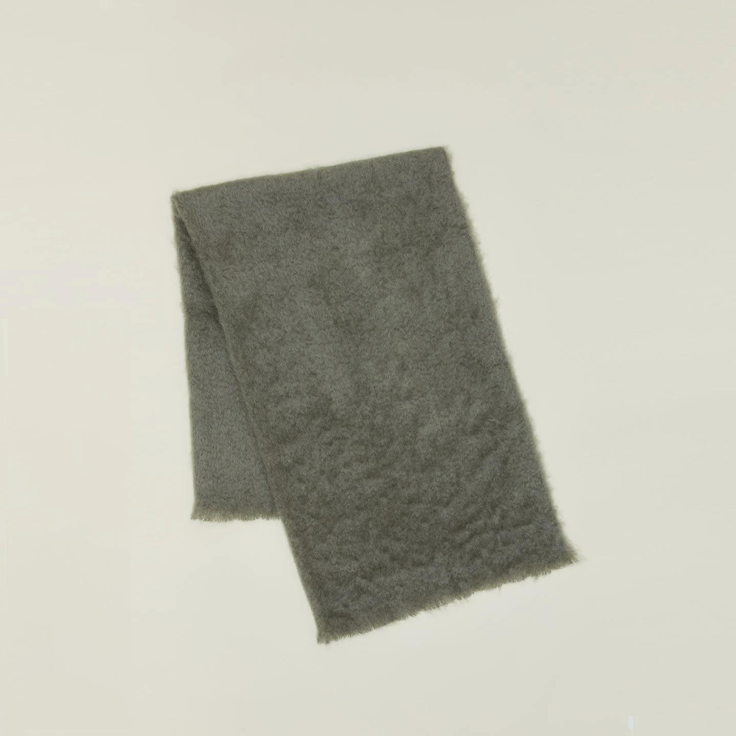 Solid Mohair Throw - Olive 1 Solid Mohair Throw - Olive