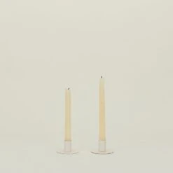 Essential Metal Candle Holders, Set Of 2 - Ivory