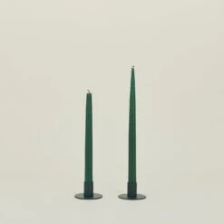 Essential Metal Candle Holders, Set Of 2 - Peacock