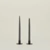 Essential Metal Candle Holders, Set Of 2 - Black