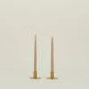 Essential Metal Candle Holders, Set Of 2 - Brass