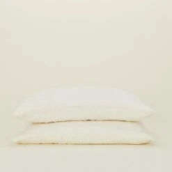 Simple Linen Pillowcases, Set Of 2 - Ivory