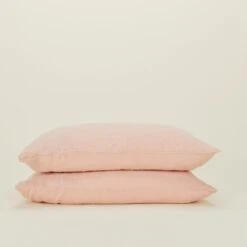 Simple Linen Pillowcases, Set Of 2 - Blush