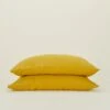 Simple Linen Pillowcases, Set Of 2 - Mustard
