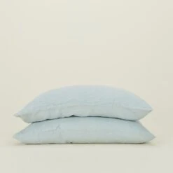 Simple Linen Pillowcases, Set Of 2 - Sky