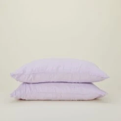 Simple Linen Pillowcases, Set Of 2 - Lilac