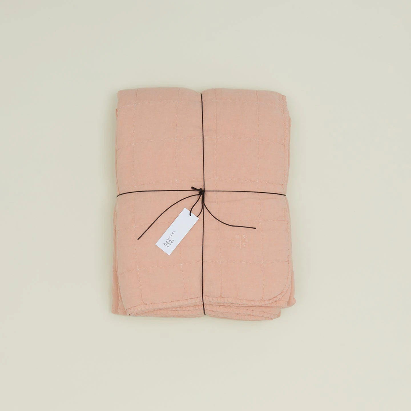 Simple Linen Quilt - Blush 1 Simple Linen Quilt - Blush