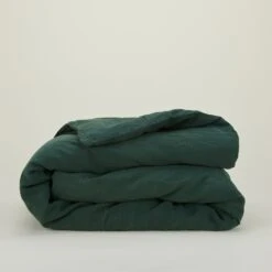 Simple Linen Duvet - Pine