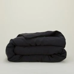 Simple Linen Duvet - Black