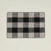 Simple Plaid Rug - Light Grey/Black