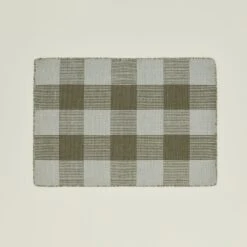 Simple Plaid Rug - Sage/Olive
