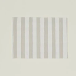Essential Striped Placemat, Set Of 4 - Ivory/Flax