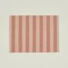 Essential Striped Placemat, Set Of 4 - Blush/Terracotta