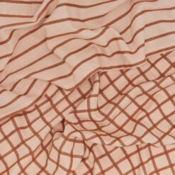 Essential Yarn Dyed Dish Towel, Set Of 2 - Blush/Terracotta -Home Furnishing Store HNY.500.75.040.095 DETAIL