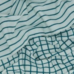 Essential Yarn Dyed Dish Towel, Set Of 2 - Sky/Peacock -Home Furnishing Store HNY.500.75.040.510 DETAIL