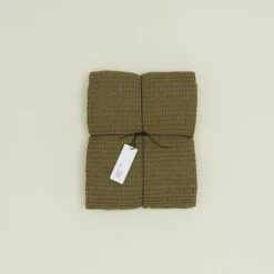 Simple Waffle Shower Curtain - Olive