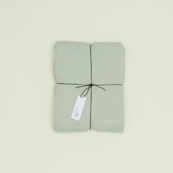 Simple Waffle Shower Curtain - Sage