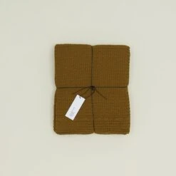 Simple Waffle Shower Curtain - Bronze