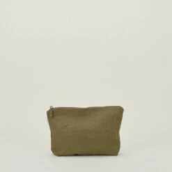Simple Linen Zipper Pouch - Olive -Home Furnishing Store HNY.600.50.041.380