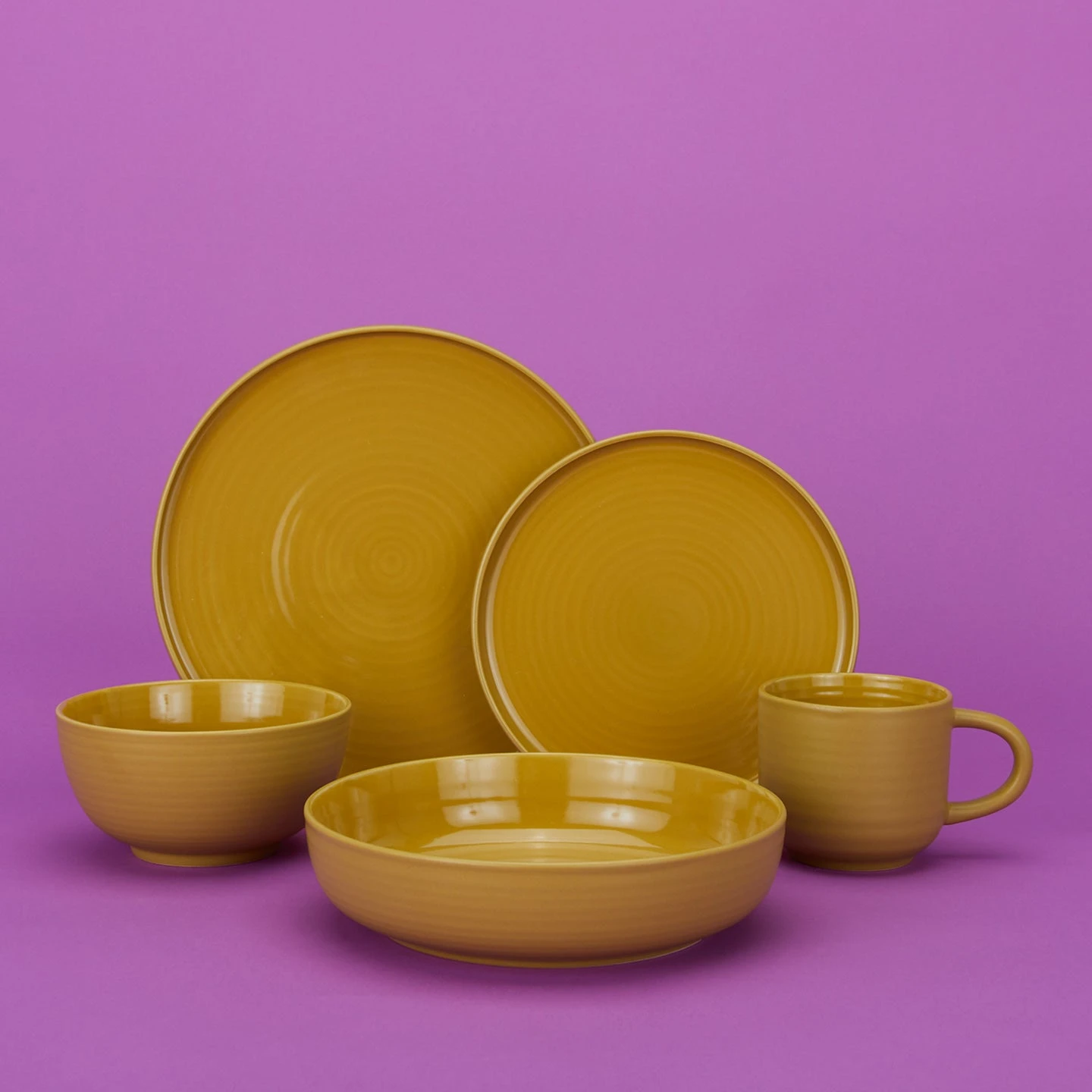 Essential Large Bowl, Set Of 4 - Mustard 4 Essential Large Bowl, Set Of 4 - Mustard - Image 4