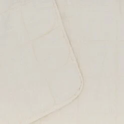 Simple Linen Quilted Throw - Ivory -Home Furnishing Store IVORY QUILT DETAIL