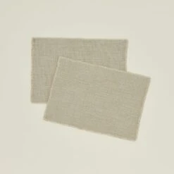 Jasper Placemat, Set Of 2 - Natural Linen Wool