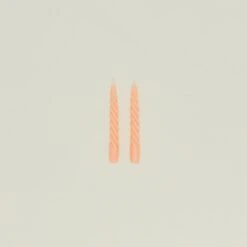 Twisted Taper Candle, Set Of 2 - Blush