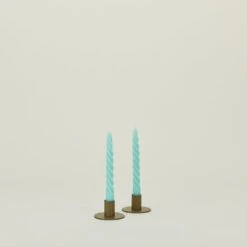 Twisted Taper Candle, Set Of 2 - Sky -Home Furnishing Store MMA.100.40.001.520 c