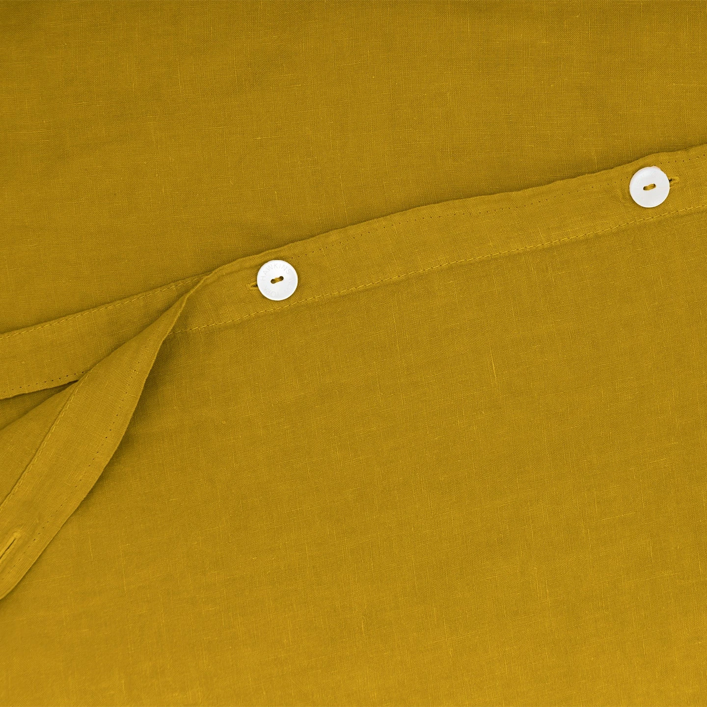 Simple Linen Duvet - Mustard 2 Simple Linen Duvet - Mustard - Image 2