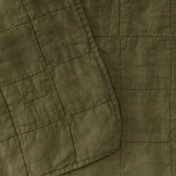 Simple Linen Quilted Throw - Olive -Home Furnishing Store OLIVE QUILT DETAIL d57faafa 3adf 4e92 9a01 81a46eb4966f